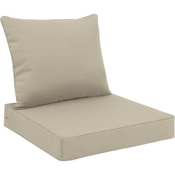 outdoor patio seat cushion set waterproof fade resistant deep chair sofa pillows - Picture 7 of 7